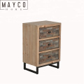 Mayco Home Shallow Chest of Drawers, Wholesale Modern 3 Drawer Solid Wood Corner Bedside Storage Cabinet